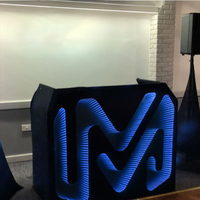 Station de DJ 3D LED Infinity, support de table, cabine de DJ pour boîte de nuit