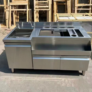 바텐더용 스테인리스 스틸 상업용 칵테일 바 스테이션 및 칵테일 워크스테이션 - Product Image 1