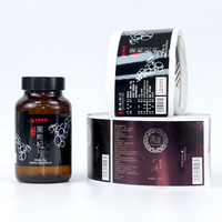 Étiquettes de bouteilles privées auto-adhésives à impression personnalisée logo autocollant en vinyle emballage étanche étiquettes alimentaires