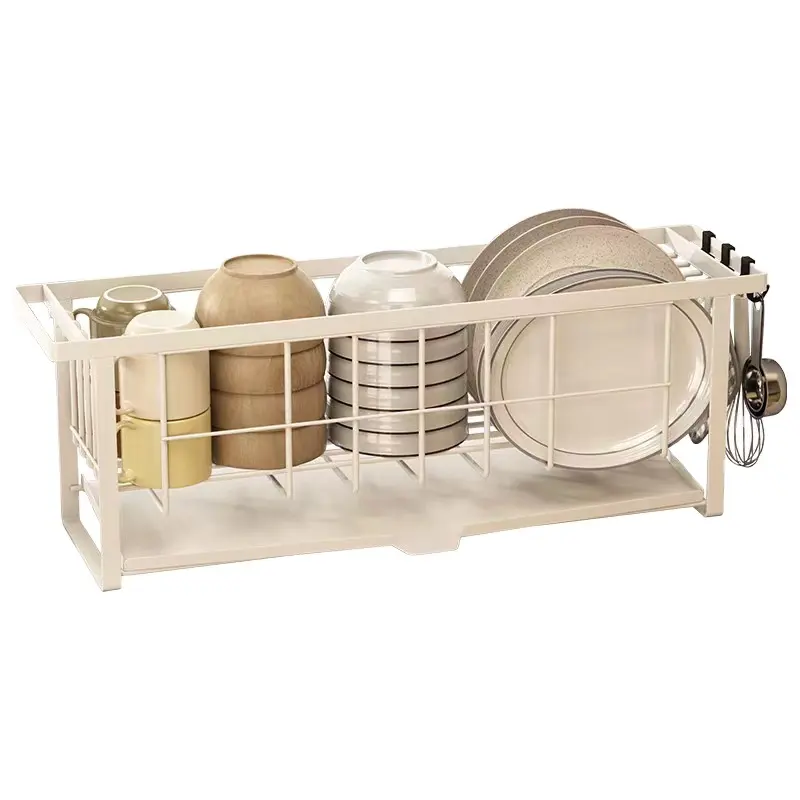 Kitchen shelf dishes and trays drain basket double-layer home drying dishes and chopsticks drain rack