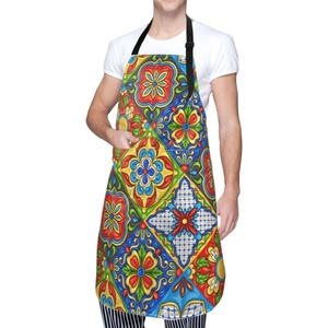 Tablier de cuisine unisexe pour femmes et hommes, avec poches, motif blé et pain, col réglable, respirant, protection anti-UV - Product Image 2