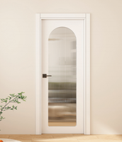 Porte intérieure moderne en MDF blanc non fini, 2 panneaux, 30x80 pouces, pour villa