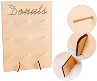 Tailai Holz-Donut-Wandständer Präsentationsbrett für Hochzeits- und Partydekoration DIY Donut-Ständer Brett Kuchen-Dekorationszubehör