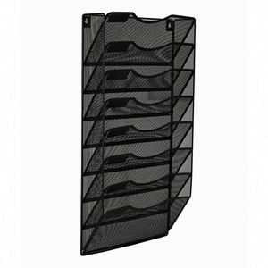 Metal Wall <b>File</b> Holder 10 Pockets Hanging Wall <b>File</b> <b>Organizer</b> Paper <b>Organizer</b> Storage Document Mail Holder Magazine Rack - Product Image 4