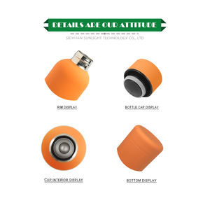 Botella de Agua de Viaje de 500 ml, Venta al por Mayor, Logotipo Personalizado, Termo de Acero Inoxidable de 750 ml, Botella de Agua Caliente con Revestimiento de Goma - Product Image 3