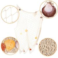 Filet de poisson nature Décoration murale avec coquillages Tentures sur le thème de l'océan Décoration de fête pour fête pirate, mariage, décoration photographique