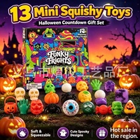 Boîte mystère de compte à rebours d'Halloween, jouet anti-stress en caoutchouc souple pour les 3 ans et plus, fabriqué dans la province du Zhejiang
