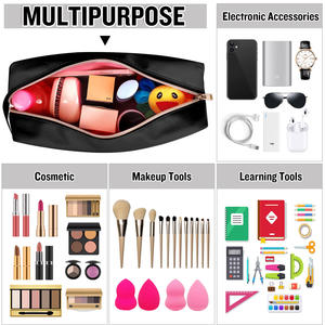 Sac de Maquillage Grande Capacité Coloré et Tendance pour Femme, Sac à Main Portable de Voyage, Organisateur de Rangement en PU pour Cosmétiques - Product Image 4