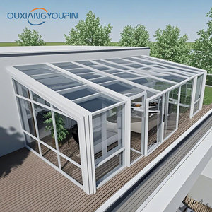 Ban công miễn phí đứng mùa đông vườn nhôm khung mái nhà cửa trời ngoài trời nhà kính phòng tắm nắng - Product Image 2