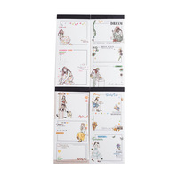 15 notes autocollantes par paquet, série Girl in The Spotlight, bloc-notes autocollants sur le thème des personnages pour écrire des notes et des messages