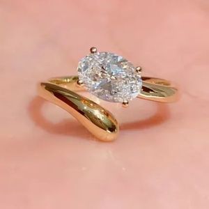 Xinfly 18k Gold Lab-Grown Diamond Wedding Ring Eco-Friendly Luxury Jewelry Special Design for Women with Report for Parties - Product Image 1