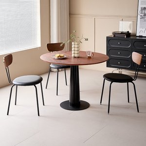Ensemble table et chaises rondes en <span class=keywords><strong>bois</strong></span> de style rétro pour petits espaces, balcon, salon de thé, café, réception commerciale, négociation - Product Image 1