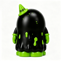 Figurine décorative artistique en PVC moulé par injection, verte, imperméable, innovante, pour collection, artisanat et décoration.