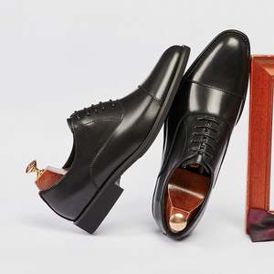 Chaussures habillées décontractées pour hommes, nouveau style luxueux et tendance, grandes tailles, bout rond, en cuir véritable - Product Image 1