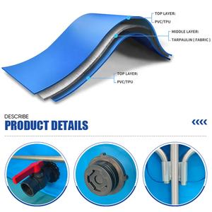 <span class=keywords><strong>Bassin</strong></span> de pisciculture pliable rectangulaire en PVC, grand modèle commercial, durable - Product Image 2