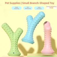 Jouet pour chien en TPR en forme de branche couineuse, bâton à mâcher pour chat et chien, vente en gros