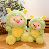 Produsen Mainan Boneka Transformasi Babi-Naga Lucu Grosir Kustom, Penjualan Langsung, Kain Ramah Kulit untuk Hiasan Rumah