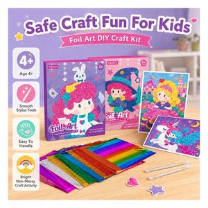 Kit de Transferencia de Lámina Brillante, Juego de Adhesivos de Fantasía para Niños, Manualidades, Expresión Artística, Regalo de Navidad o Cumpleaños - Product Image 2