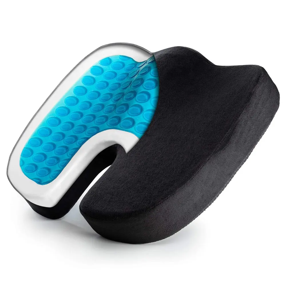 Factory price ergonomic orthopedic coccyx outdoor cushions car memory foam seat cushion cooling gel seat cushion