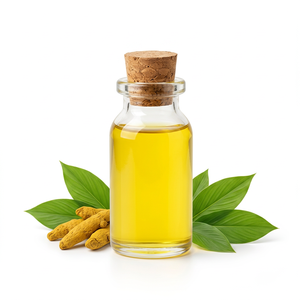 Logo personnalisé d'huile essentielle de racine de curcuma pure et de confiance de haute qualité exporté d'Inde pour une utilisation industrielle de saveur - Product Image 1
