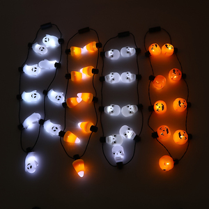 Halloween LED <b>Candy</b> Corn <b>Necklace</b> Eco-friendly Glowing Party Accessory for Costume Decoration Graduation Day Valentine's Day - Product Image 5