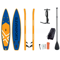 ELEVENSPORTS Planche de paddle gonflable pliable, planche de surf souple, planche de SUP gonflable