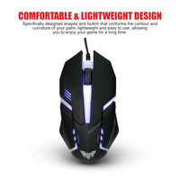 Souris de jeu mécanique filaire USB Crown CMCKG-200 OEM/ODM, rétroéclairage RGB, 104 touches programmables, disposition arabe, 1000 DPI, ergonomique