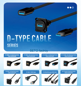 Cable de extensión USB 3.0 rectangular hembra de aleación de zinc para montaje en panel, con brida para montaje en gabinete/chasis USB, de montaje empotrado y paso a través - Product Image 2