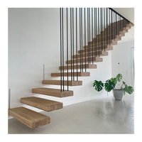 Echelle de grenier escamotable au design moderne personnalisée Escaliers flottants montés sur toit retourné pour appartements