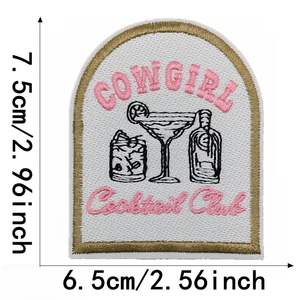 新款热压刺绣美式西部牛仔女牛仔刺绣铁贴片服装卡车司机帽装饰 - Product Image 5