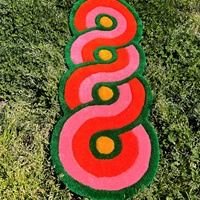 Tapis poinçon aiguille de designer de qualité étonnante Tapis tuftés en laine irrégulière pour la décoration de la maison Polyester moderne rond CN;ZHE