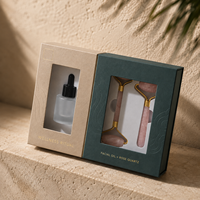 Coffret cadeau d'huiles essentielles pour massage de spa d'hôtel personnalisé, emballage avec fenêtre à rabat magnétique Lionwrapack