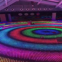 8X8M 64 Dot Pixel LED Dance Floor 3D LED Dancing Floor Light RGB Full Color 3D Tunnel Dance Floor 3d infinity mirror video light