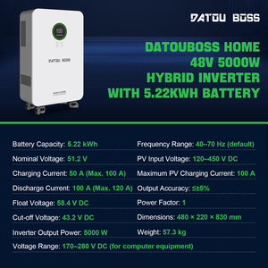 ระบบจัดเก็บพลังงานแสงอาทิตย์สำหรับบ้าน DATOU <span class=keywords><strong>BOSS</strong></span> ออลอินวัน พร้อม WIFI อินเวอร์เตอร์ไฮบริดพลังงานแสงอาทิตย์ 48V 5000W พร้อมแบตเตอรี่ 5.22KWh สินค้าในสต็อก EU - Product Image 2