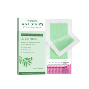 Meilleures ventes VIARELINE <span class=keywords><strong>Épilation</strong></span> douce et efficace sans laisser de points noirs Bandes de <span class=keywords><strong>cire</strong></span> <span class=keywords><strong>pour</strong></span> <span class=keywords><strong>épilation</strong></span> lisse du <span class=keywords><strong>visage</strong></span> et du corps - Product Image 1