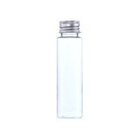 30ml 60ml 100ml Haute Transparence Pet Plat épaule Aluminium Cap Distributeur Bouteille Lotion Shampooing Lotion Squeeze Drop Bouteille