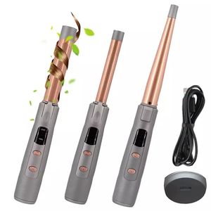 Bigoudi <span class=keywords><strong>sans</strong></span> fil Rechargeable par USB, baguette à friser <span class=keywords><strong>sans</strong></span> fil, pince à cheveux, petit <span class=keywords><strong>fer</strong></span> à friser - Product Image 1