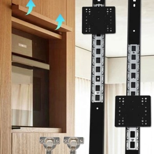 Glissières de tiroir escamotables pour porte battante de meuble de cuisine, avec rail dissimulé pour four - Product Image 2