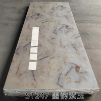 Feuille de marbre imperméable anti-UV en PVC pour panneau mural, armoire de cuisine, décoration intérieure