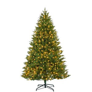 High-grade Encrypted Full PE Artificial Christmas <b>Tree</b> Indoor Home Luxury Decoration Metal Stand Plug-In Warm White <b>Light</b> 5-10ft - Product Image 3