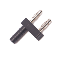 Adaptador de Conexión Eléctrico de 4mm y 2mm, Doble Cortocircuito, BNC/Horquilla/Pin/Macho-Hembra a Conector Banana
