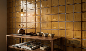 Azulejo de Gres de 100x100mm Pintado a Mano por Artesanos, Diseño Qiongcai Moderno, Luminoso, Antibacteriano y Resistente al Desgaste, para Hoteles de Lujo - Product Image 4