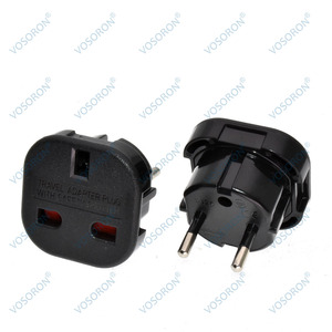 Adattatore da Presa UK a EU 240V, Convertitore Spina Euro da Viaggio, Caricatore AC da Parete, Adattatore di Alimentazione UK, <span class=keywords><strong>Prese</strong></span> <span class=keywords><strong>Elettriche</strong></span> Britanniche - Product Image 4