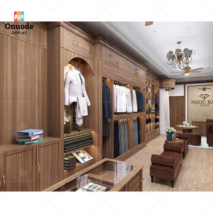 Expositor de Ropa de Madera Maciza Premium, Mueble de Pared para Comercio Minorista, Estante de Madera para Zapatos y Sombreros, Soporte Tipo Isla, Venta al por Mayor Directa de Fábrica - Product Image 5