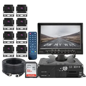 Alta calidad Hd 1080p Monitor de coche grabadora de vídeo Set 4ch Mdvr coche negro BUS CCTV camión móvil 4G GPS AI DVR grabadora de vídeo de coche