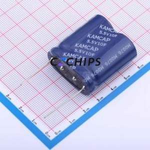 Supercondensateur SP-5R5-Z106VYL22, composant traversant (THT), P=24mm, condensateur 10F, 0%~+30%, 5.5V, 50mOhm@1kHz - Product Image 1