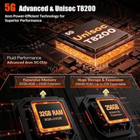 Tablet Android 15 5G yang Tangguh, Tablet Tahan Air 2K 11 inci untuk Luar Ruangan, Gemini AI/IP68/5G LTE WiFi/Face ID/OTG/GPS/Lampu Camping