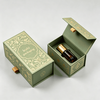Boîte d'emballage de luxe personnalisée pour flacon de parfum ou d'huile essentielle 10 ml, boîte d'emballage vide économique avec insert
