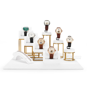 Bracelet montre affichage organisateur support de stockage personnalisé blanc exposition or métal montre support ensemble - Product Image 2