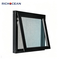 Ventana Exterior RICHOCEAN de Fábrica, 6063 T5, de Aluminio Francés, con Rejilla, Aislamiento Térmico y Doble Acristalamiento